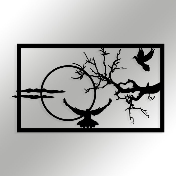 Wallity Accesorio Decorativo de Pared de Metal Negro